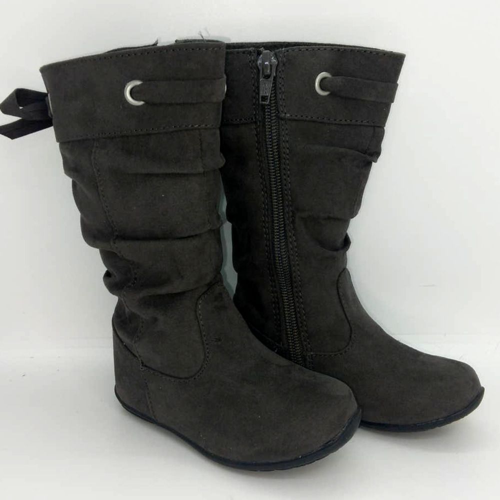 New Harper Canyon Toddler Scrunch New w/Tags Faux Suede Gray Boots - sz. 5T